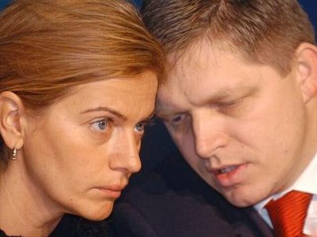 Monika Beňová a Robert Fico