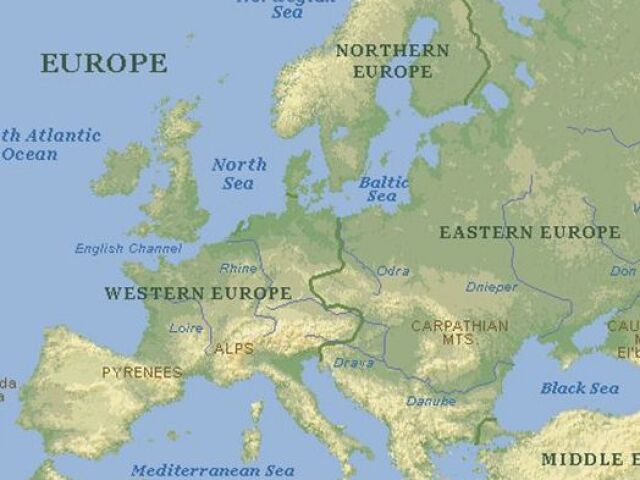 Európa, mapa