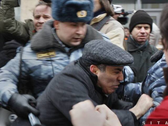 Protest opozície v Moskve
