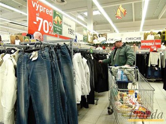 Obchod, textil, výpredaj