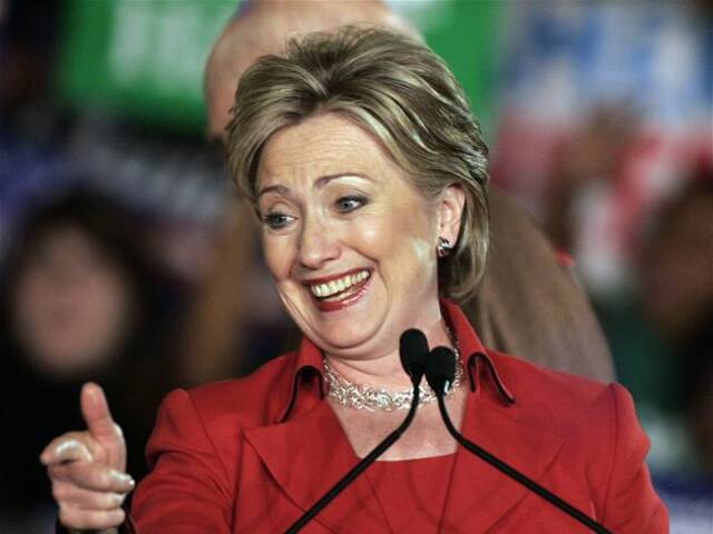 Hillary Clintonová sa teší z triumfu v Texase.