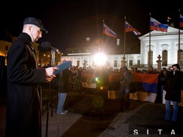 Protikosovský protest v Bratislave