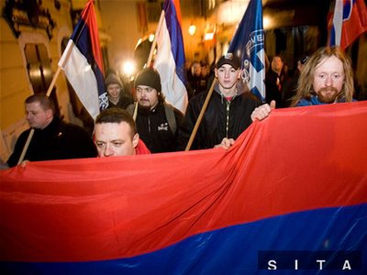 Protikosovský protest v Bratislave