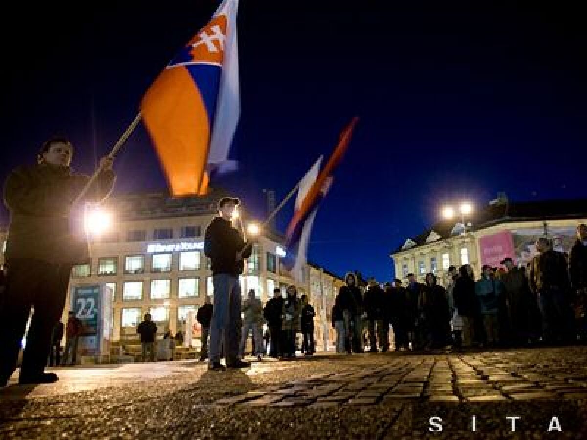 Protikosovský protest v Bratislave