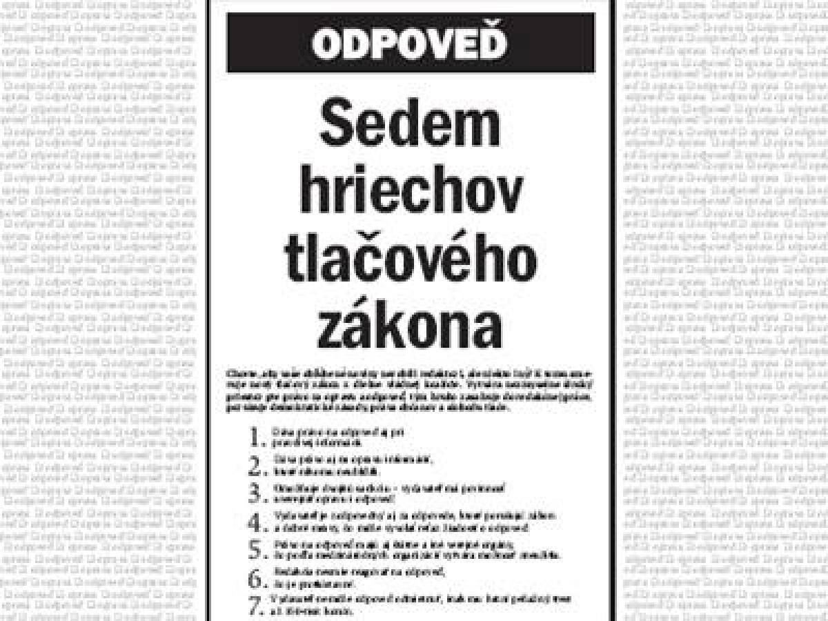 Vydavatelia slovenskej tlače odmietajú vládny návrh tlačového zákona.