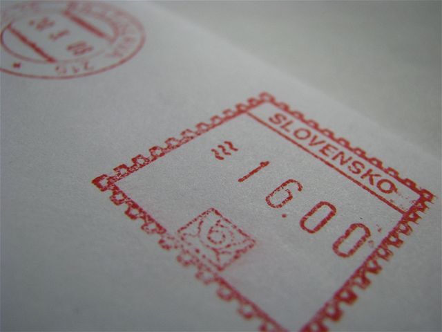 Známka, list, pošta, obálka