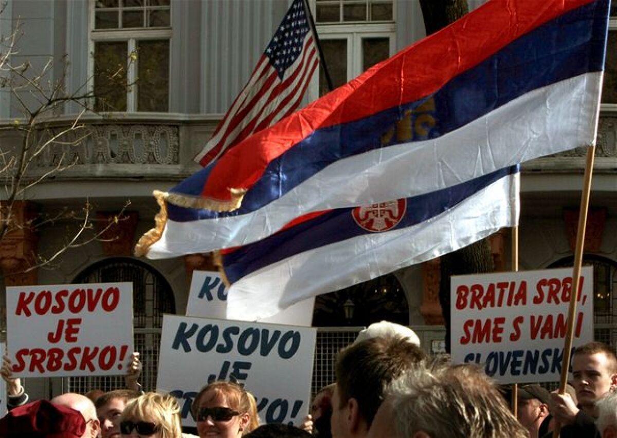 Protikosovský protest v Bratislave