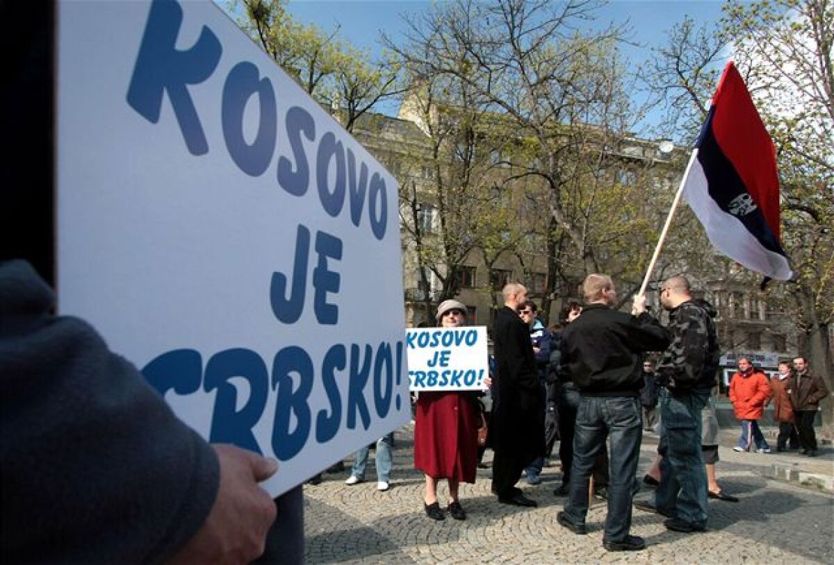 Protikosovská demonštrácia v Bratislave