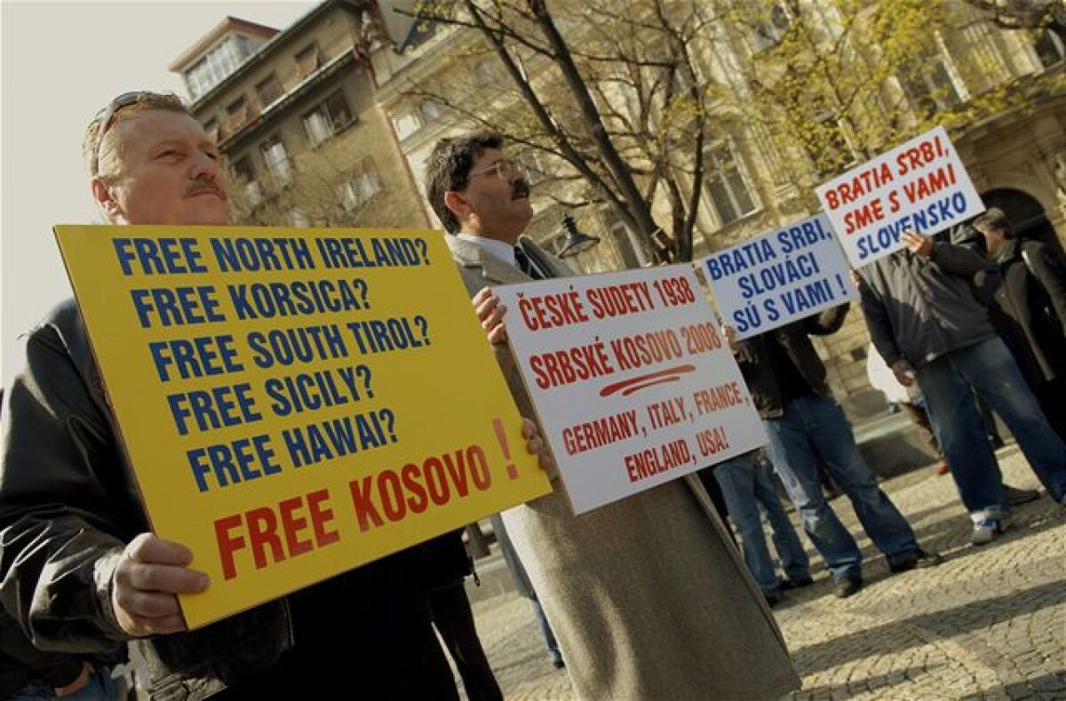 Protikosovský protest v Bratislave