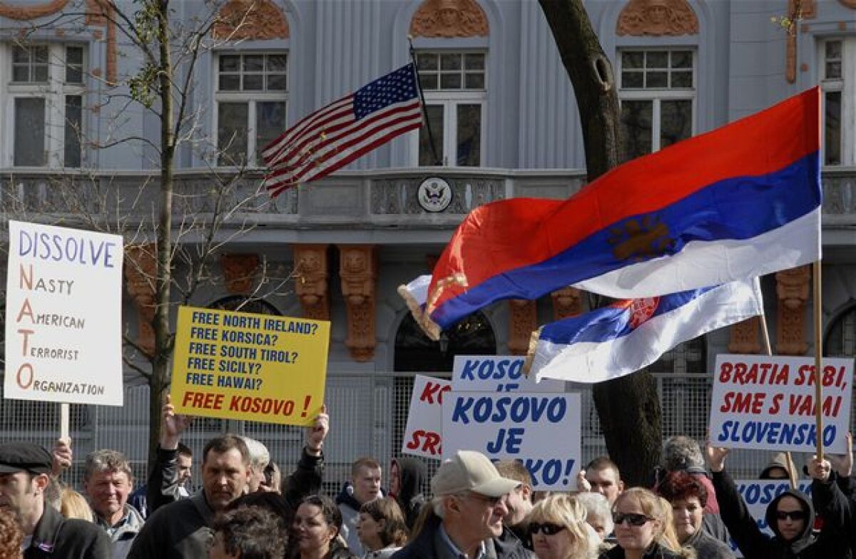 Protikosovský protest v Bratislave