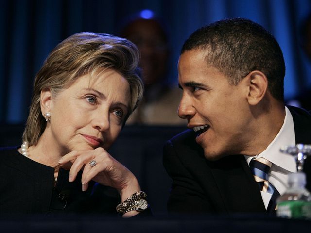 Clintonová, Obama