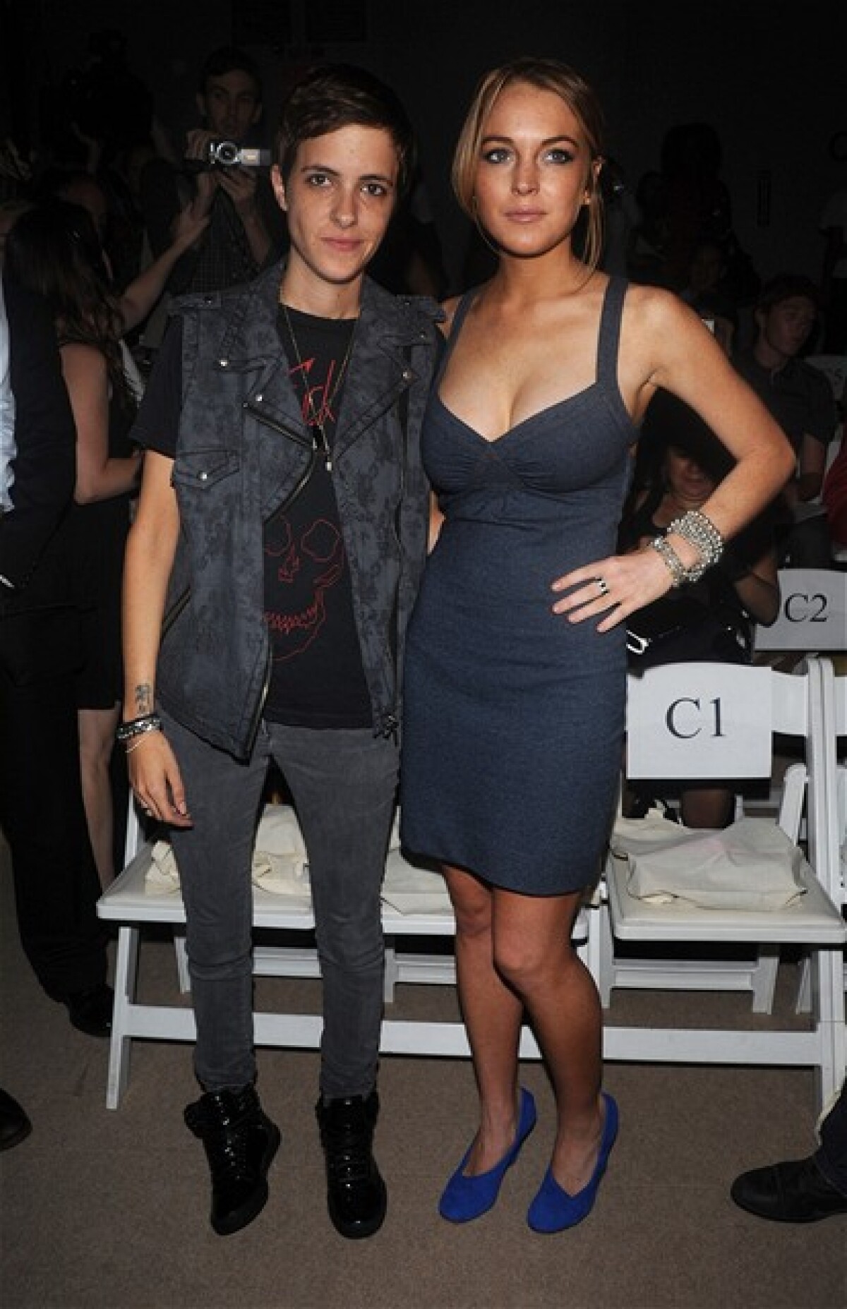 Samantha Ronson (vľavo) a Lindsay Lohan