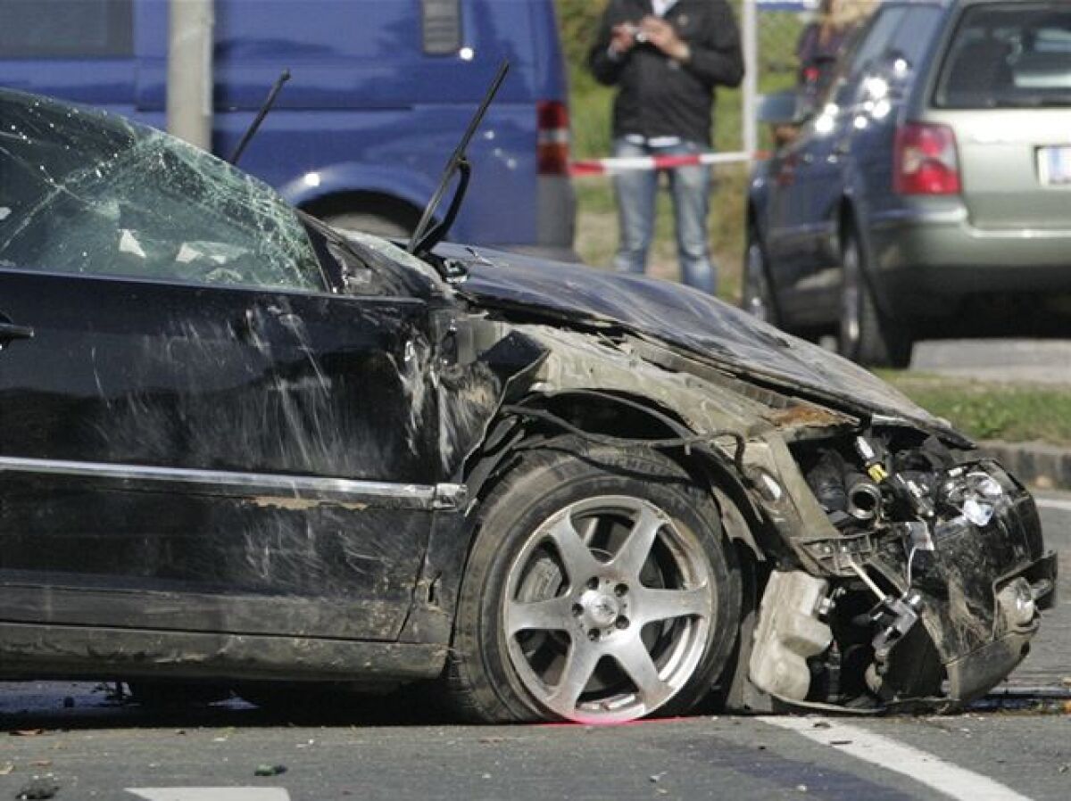 Havarované auto Jorga Haidera.
