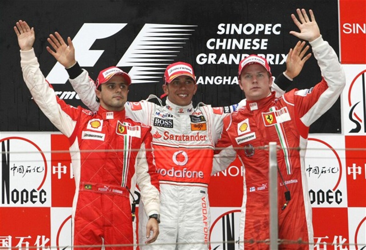 Felipe Massa, Lewis Hamilton, Kimi Räikkönen