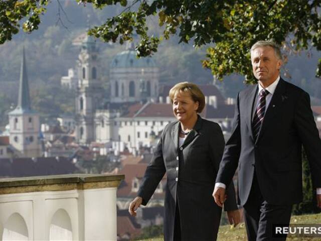 Merkelová, Topolánek
