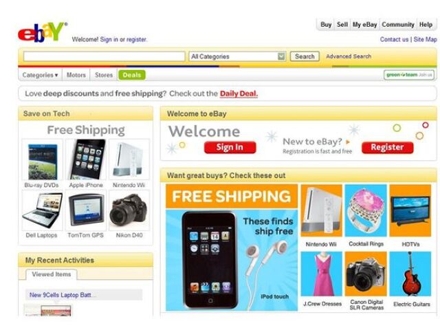 eBay, Amazon, internetový obchod, e-shop, aukčný portál, aukcia, dražba