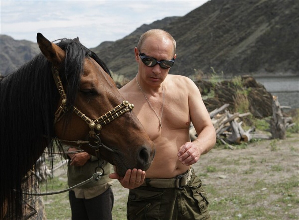 Putin, kôň, dovolenka