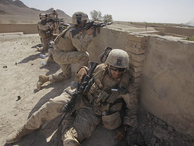 Afganistan, boje, vojna, americký vojak 