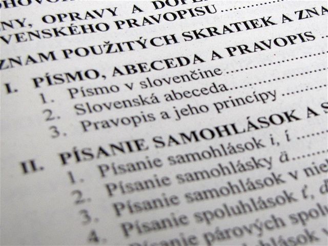 slovenský jazyk, slovenčina, jazykový zákon, gramatika, pravidllá
