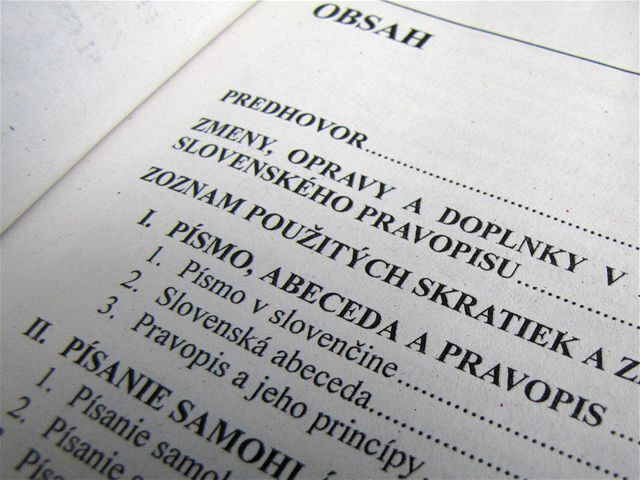 slovenský jazyk, slovenčina, jazykový zákon, gramatika, pravidllá