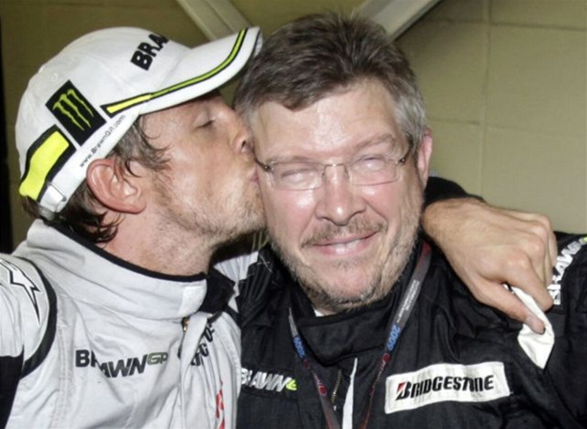 Jenson Button, Ross Brawn 