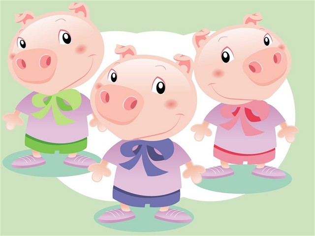 Tri prasiatka - ilustračné foto 
