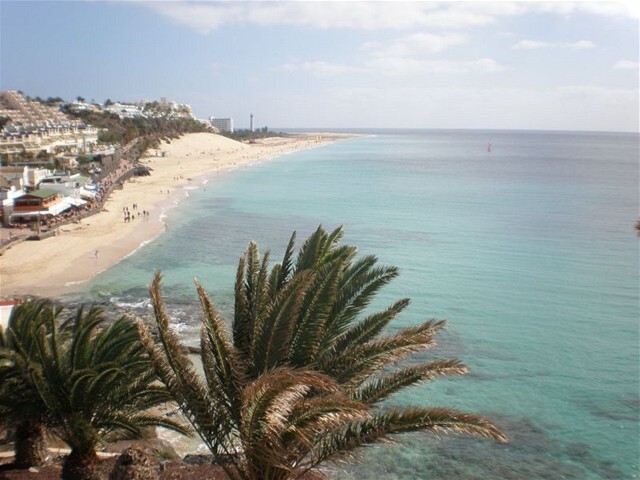 Fuerteventura, pohľad na pláž Jandía