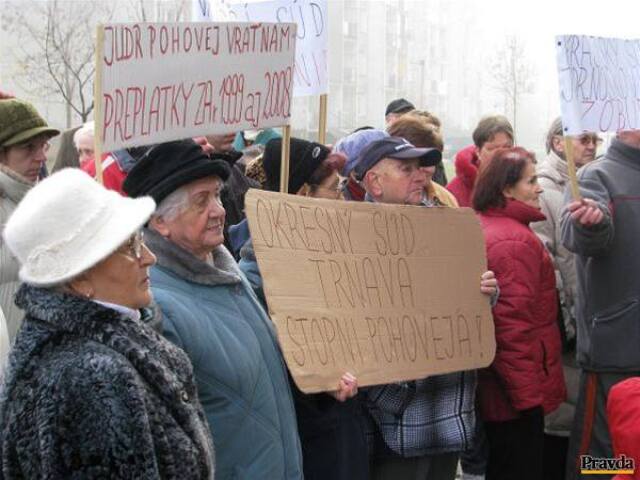 protest, Trnavčania, Majského byty