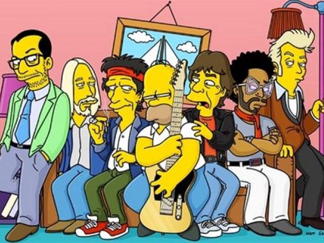 Homer Simpson s hudobnými hviezdami
