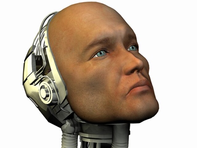 robot, kyborg, cyborg, hlava, implantát