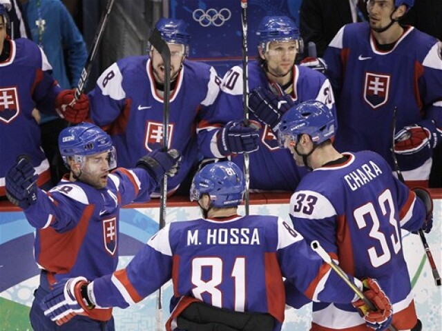 ZOH 2010, Slovensko - Švédsko, Demitra, Marián Hossa, chára