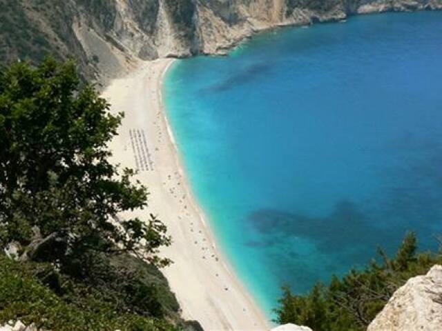 Grécko, Myrtos, Pláž, More, Dovolenka