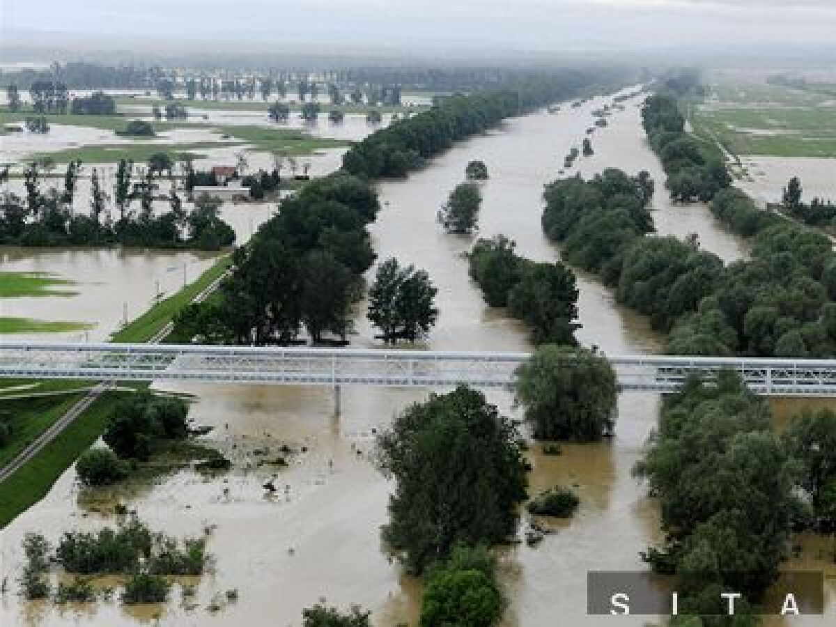 Záplavy v okolí Trebišova