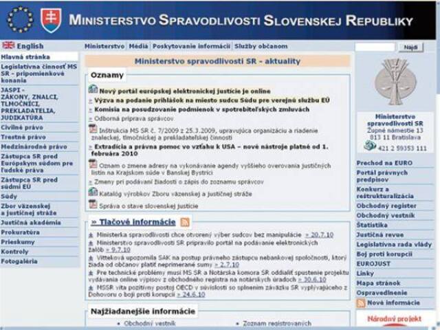 web, ministerstvo