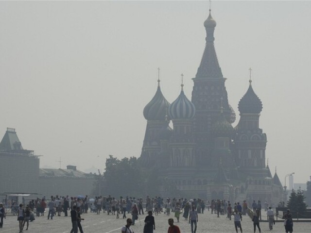 moskva, rusko, smog