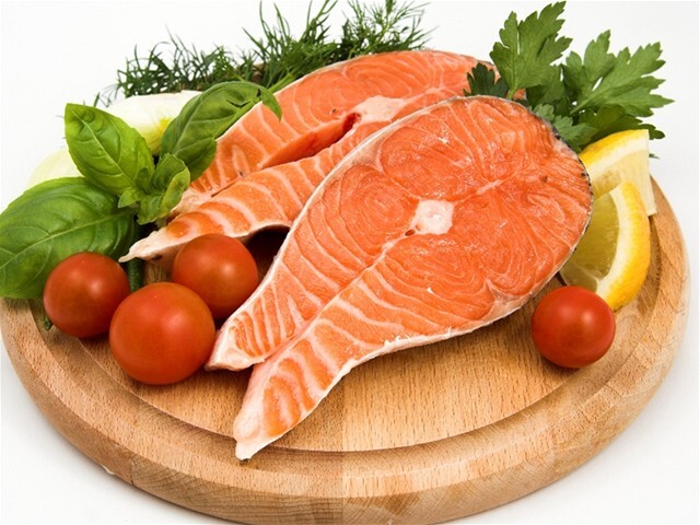 ryba, steak, losos, zelenina, jedlo, výživa, obed, strava