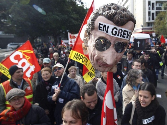 francúzsko, protest, demonštrácia, odborári