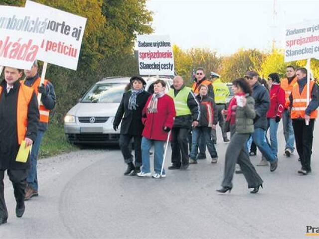 Protest pri Nižnej Myšli