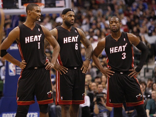 Chris Bosh, LeBron James, Dwyane Wade 