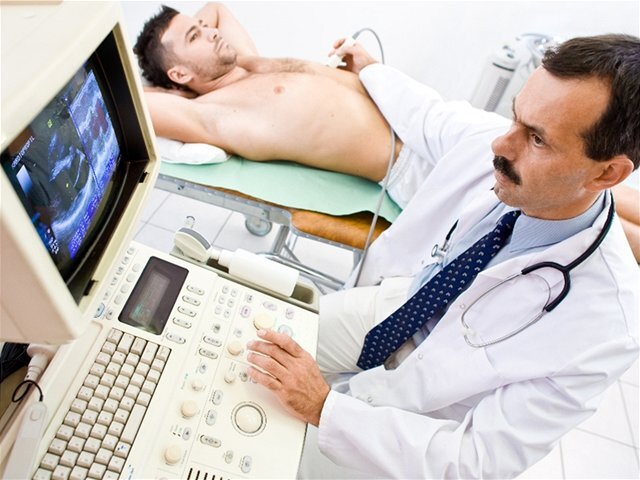 sonografia, oblička, ultrazvuk, vyšetrenie, lekár, pacient, diagnóza