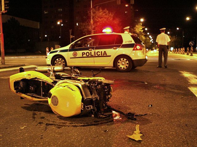motorka, nehoda