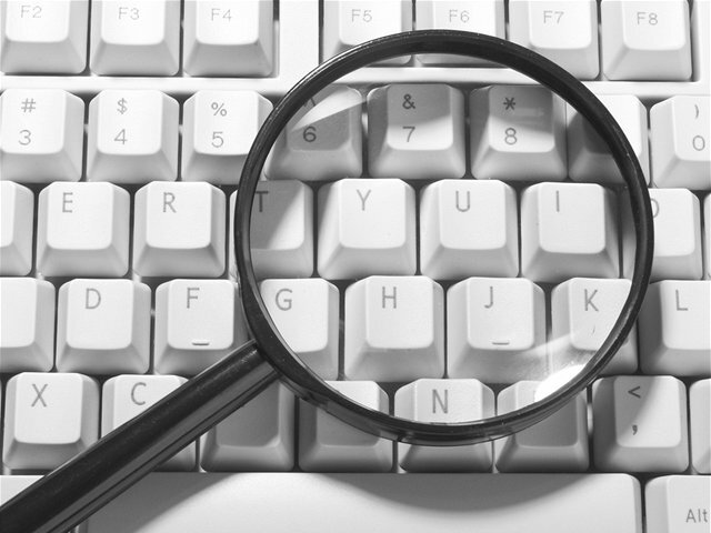Google vyhľadávanie, klávesnica, lupa, internet, informácie, hľadanie