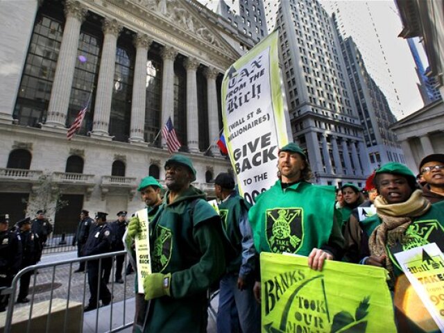 USA, Wall Street, demonštrácia