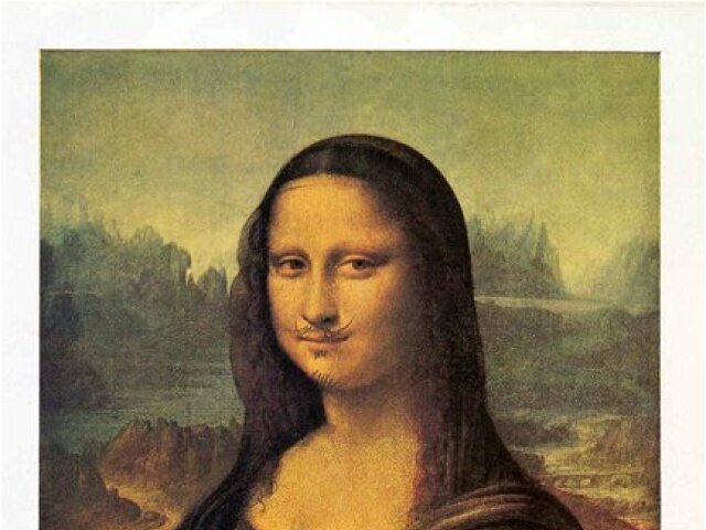 L.H.O.O.Q. alebo bradatá Mona Lisa Marcela Duchampa z roku 1964.