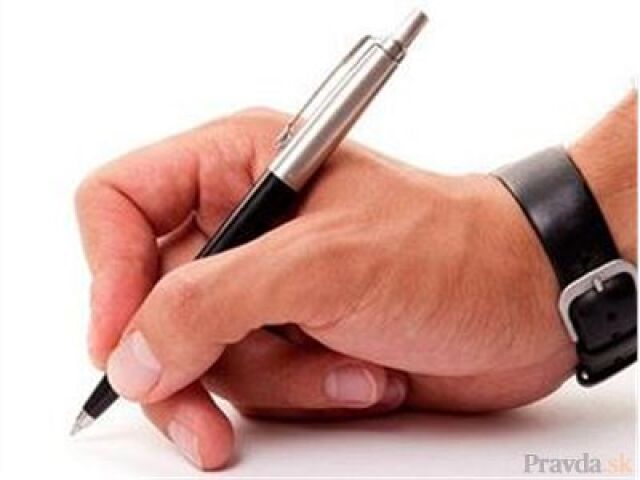 (typo - nepouzivat v orise) Podpis, zmluva, pero