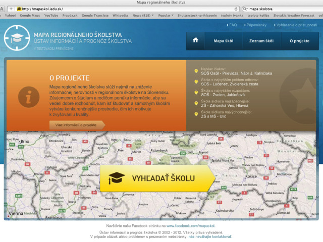 Mapy regionálneho školstva