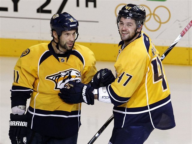 David Legwand a Alexander Radulov 