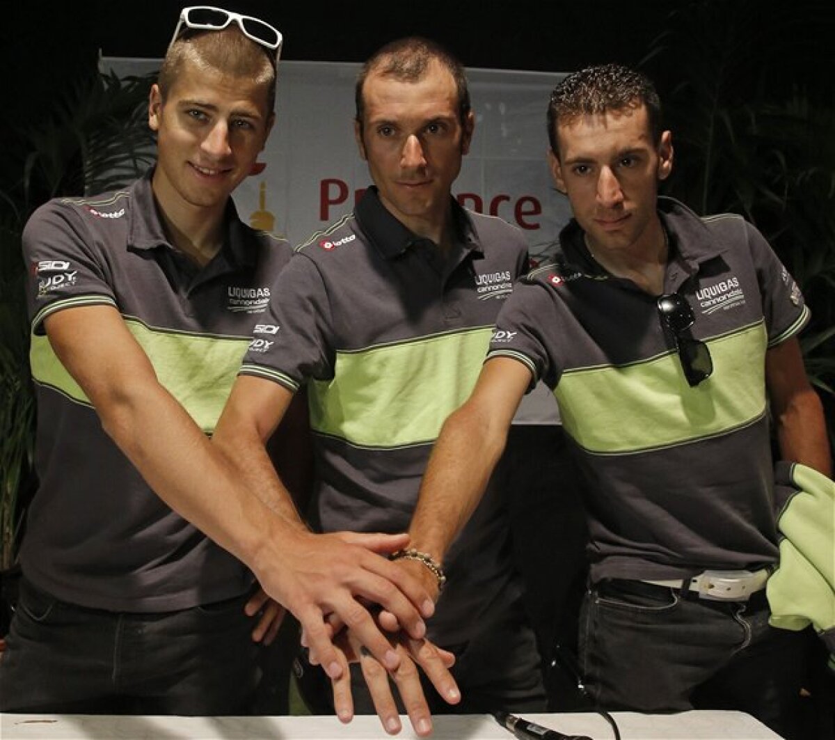 Peter Sagan, Ivan Basso a Vicenzo Nibali