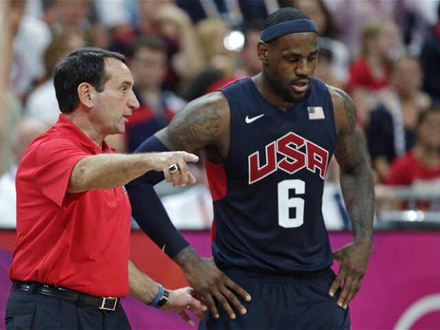 OH Londýn, basketbal, Krzyzewski, James