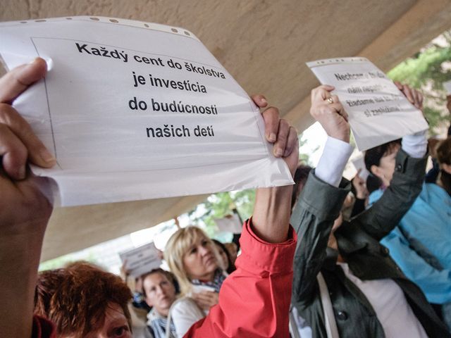 štrajk učiteľov
